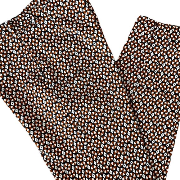 H&M Multicolor Geometric Tapered Women's Pants Size 2 - Picture 4 of 6